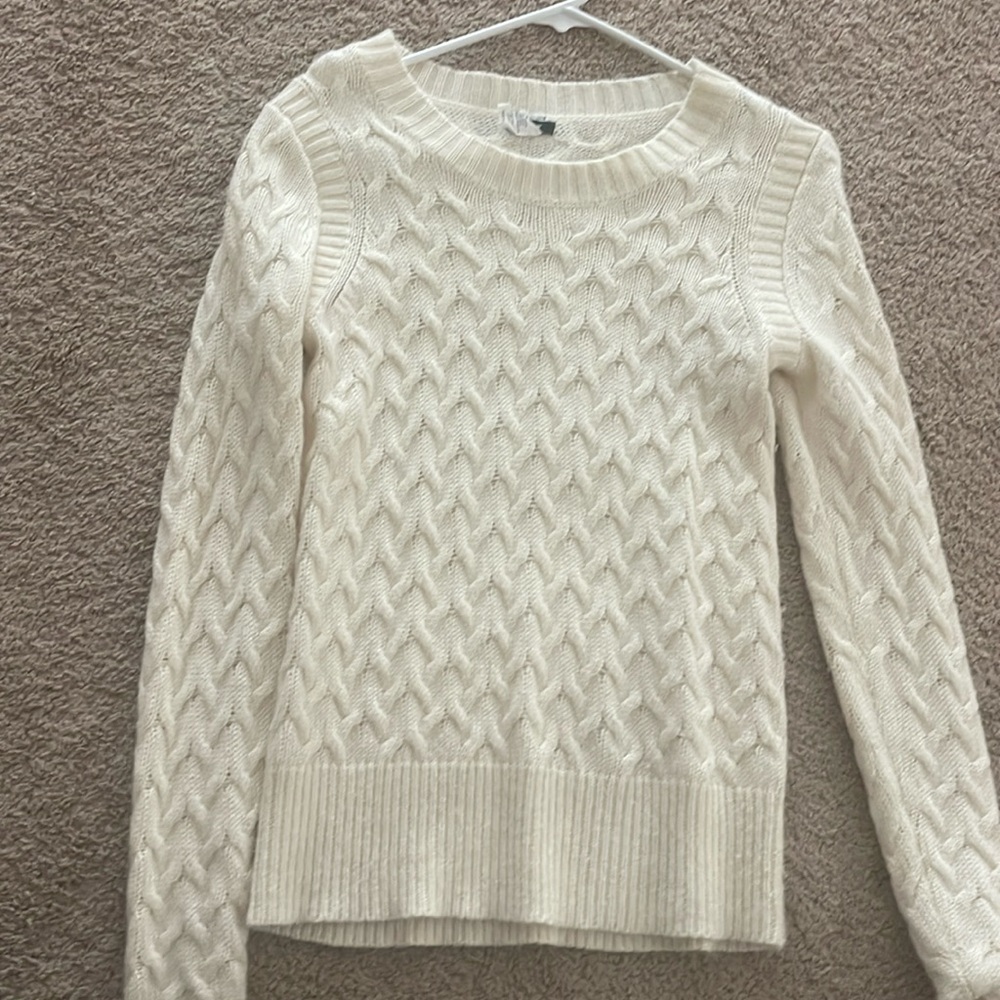 J Crew cable knit sweater